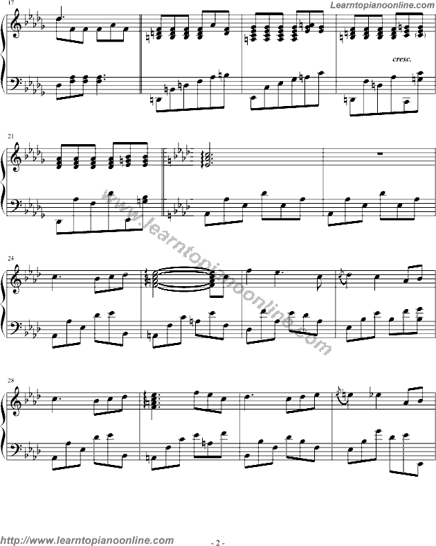 A Wintery Dream Piano Sheet Music Free