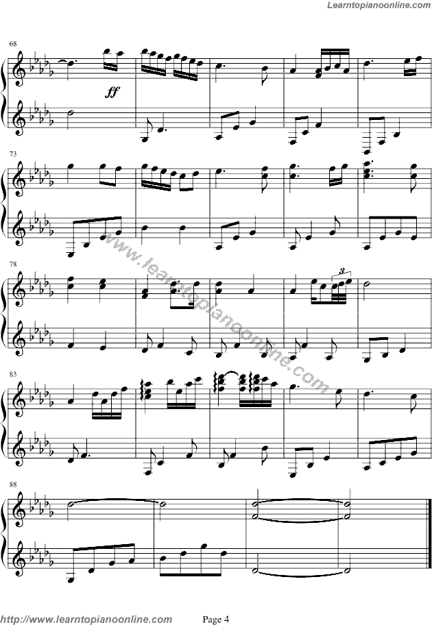 Wedding by Daydream Piano Sheet Music Free