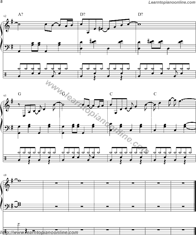 Nobody by Wonder Girls Piano Sheet Music Free