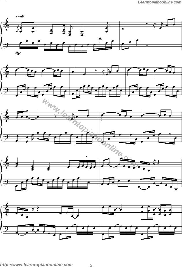 Butterfly dance by Yanni Piano Sheet Music Free