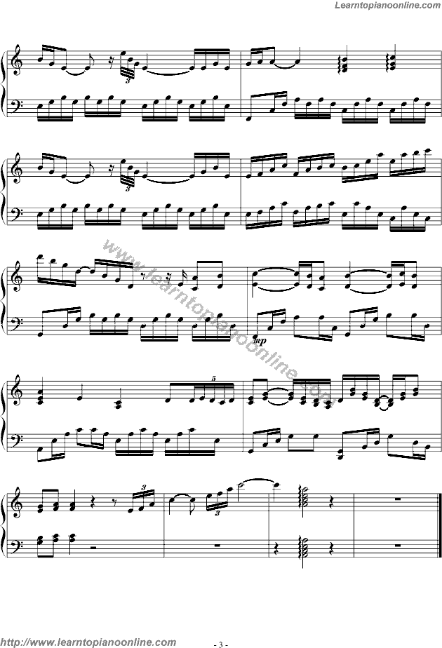 Butterfly dance by Yanni Piano Sheet Music Free