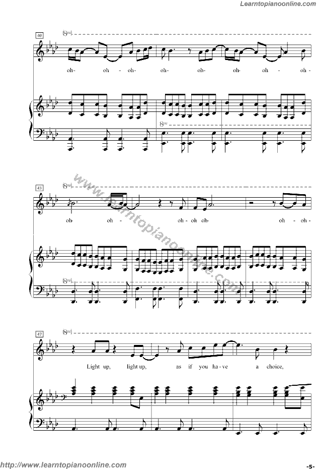 Run by Leona Lewis Piano Sheet Music Free