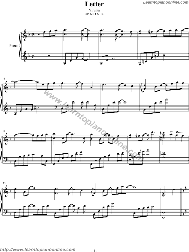  Piano Sheet Music Free