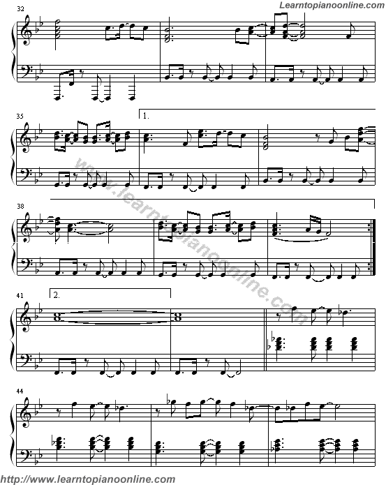 the one by Backstreet Boys Piano Sheet Music Free