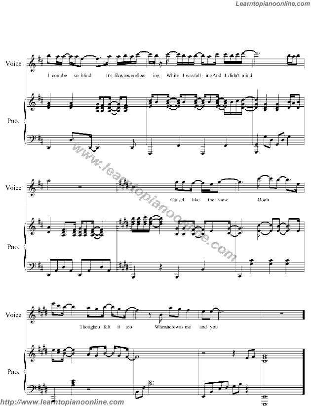 When There was Me and You by Vanessa Hudgens High School Musical Cast Piano Sheet Music Free