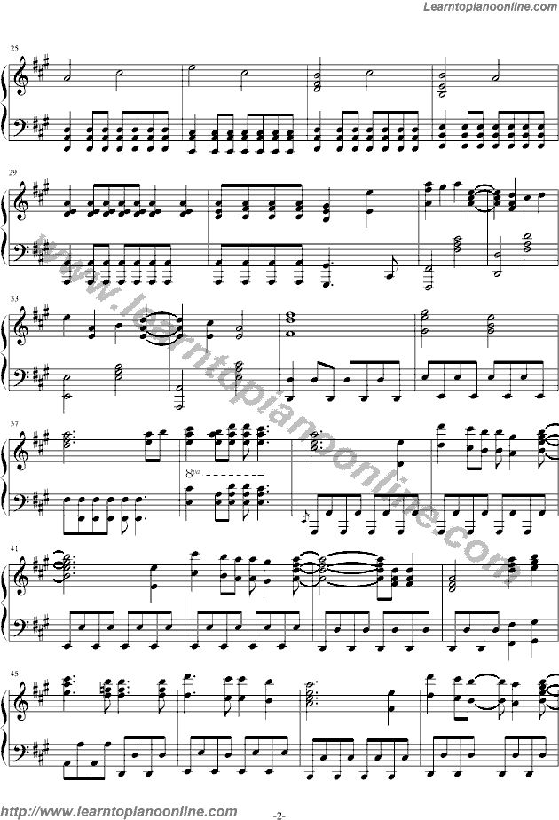 Bakemonogatari ED Single Kimi no Shiranai Monogatari by Supercell Free Piano Sheet Music