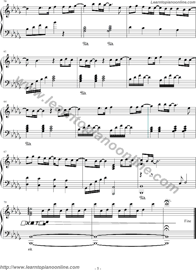 Crucify My Love by X-Japan Free Piano Sheet Music