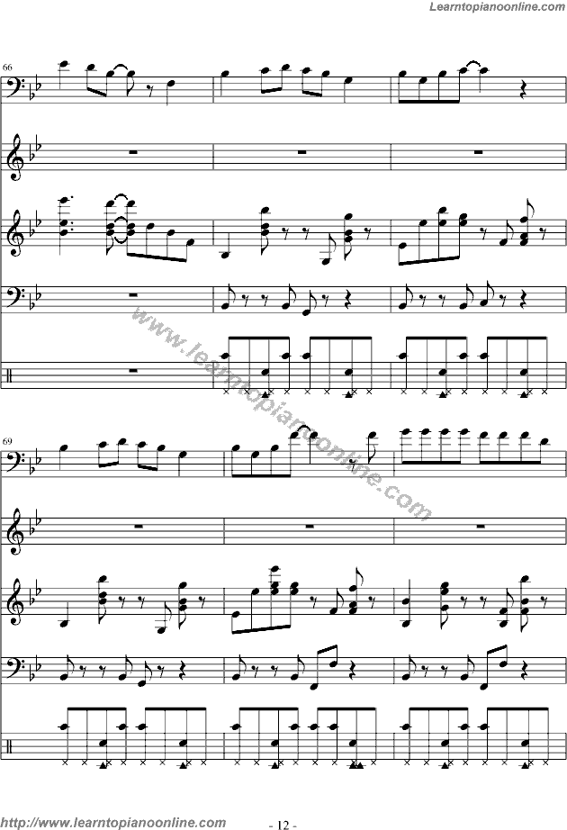 She by Groove Coverage Free Piano Sheet Music