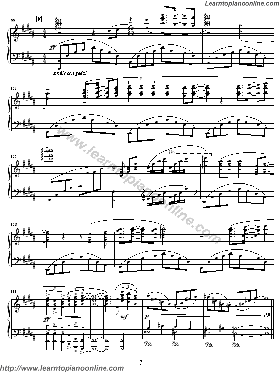 Richard Clayderman - Place de Sun Airport/Listen To The Sea Piano Sheet Music Chords Tabs Notes Tutorial Score Free