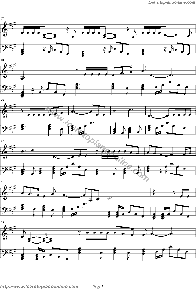 Avril Lavigne - I'm With You Piano Sheet Music Free