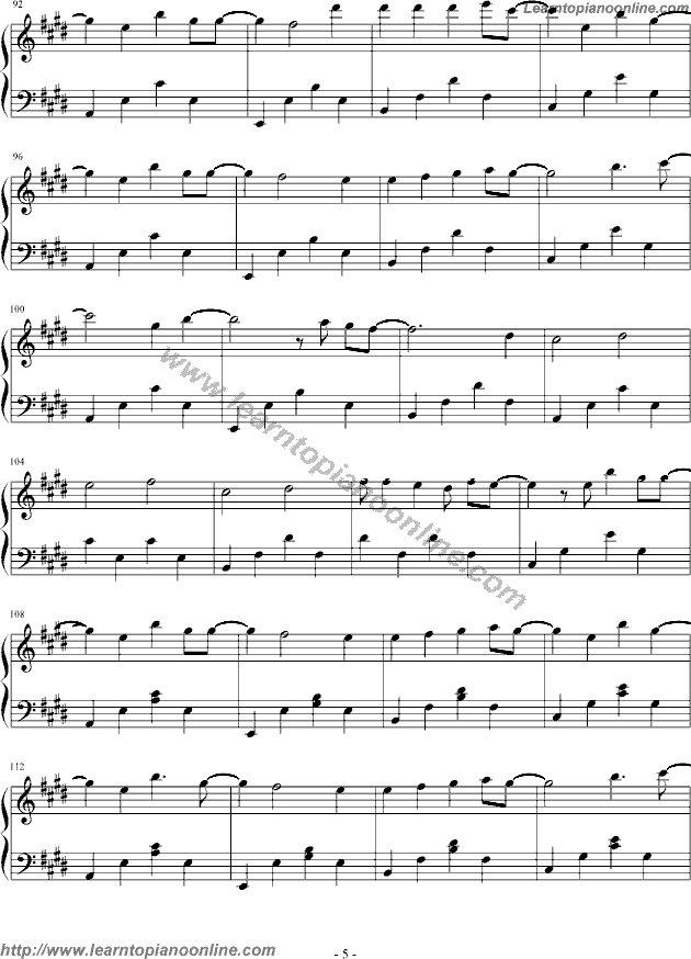 Avril Lavigne - Innocence Piano Sheet Music Free