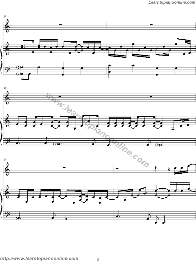 Daniel Powter - Free Loop Piano Sheet Music Free